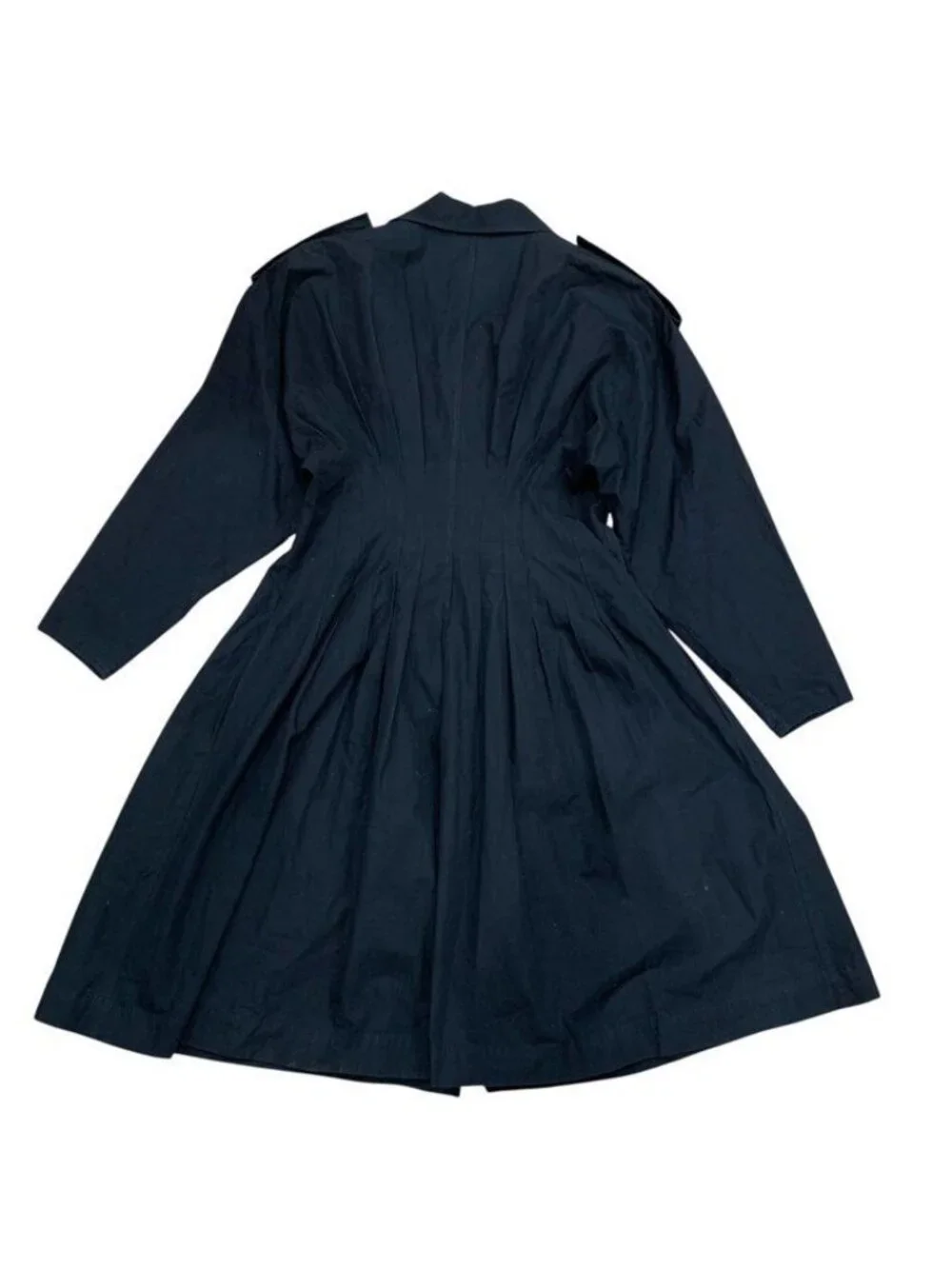 Chanel CC Logo Gold Button Vintage Dress 40 Black
